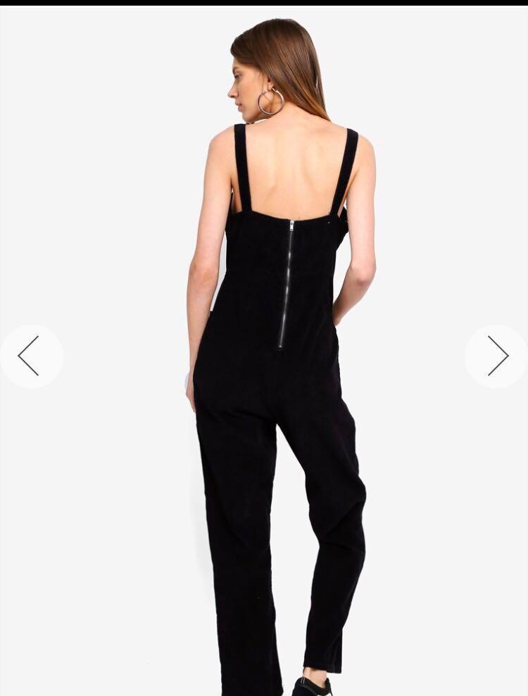 Black pinafore jumpsuit cheap