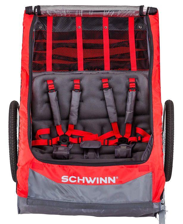 BNIB Schwinn Caribou Double Bike Trailer with Quick Release Wheels 16