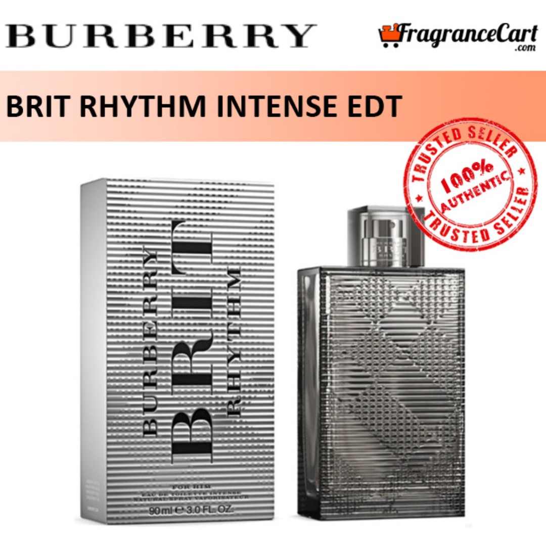 100 Authentic Fragrance BURBERRY BRIT RHYTHM INTENSE EDT FOR MEN