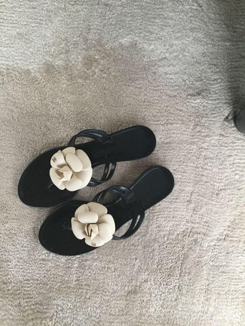 Chanel Camellia Sandals