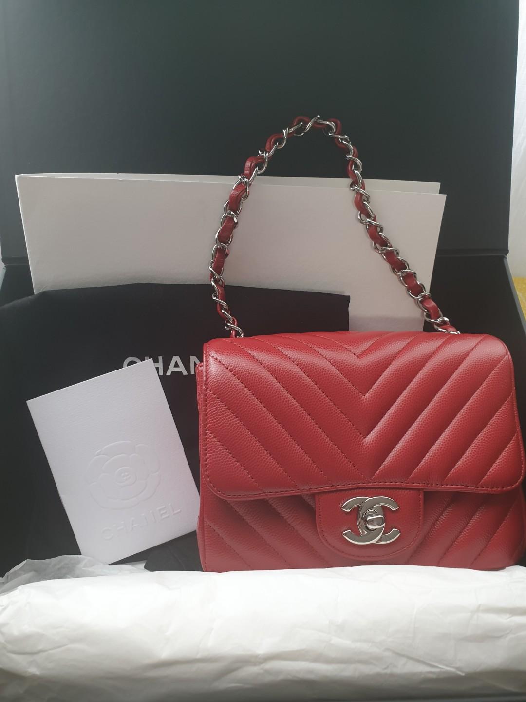 Chanel square mini discount chevron