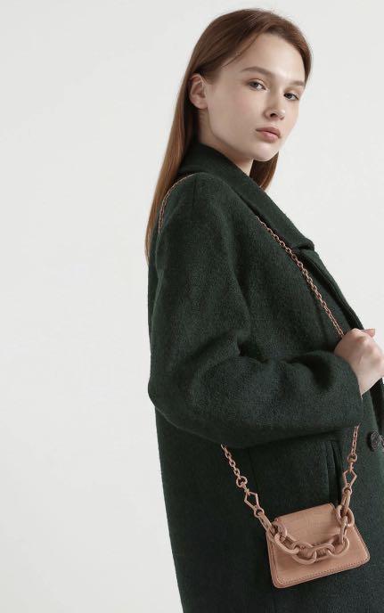 Charles Keith Croc effect Chunky Chain Handle Mini Bag Luxury