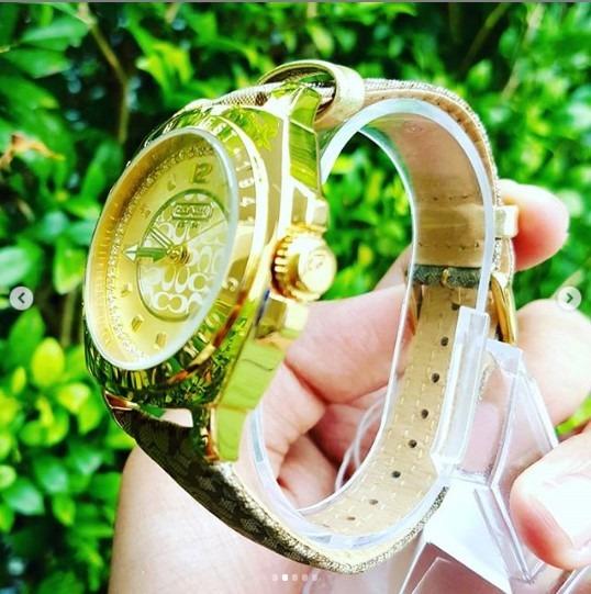 Original Coach Leather Strap Watch Gold 14501287 Women s Fashion Watches Accessories Watches on Carousell