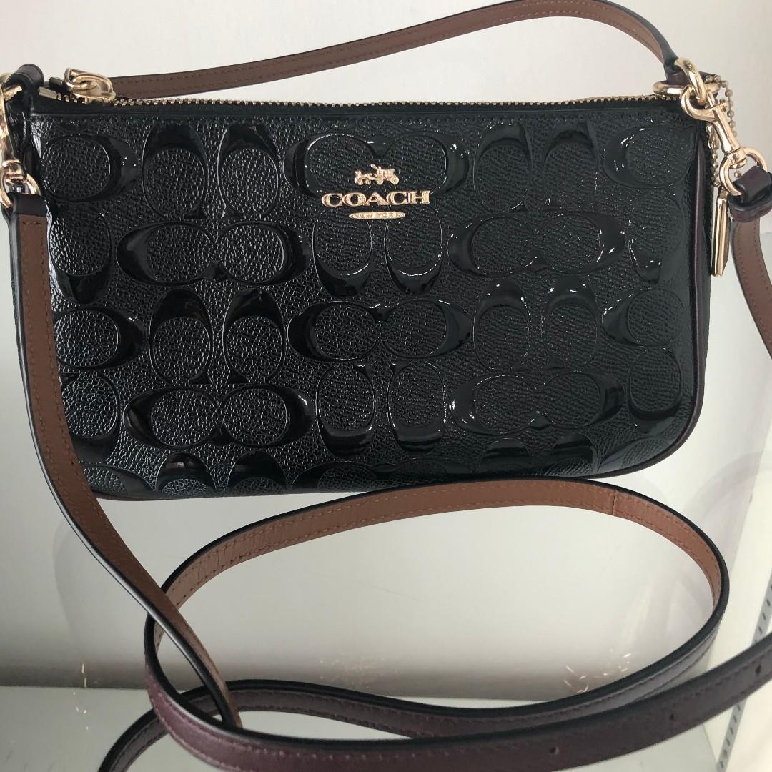 coach patent leather crossbody bag