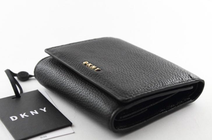DKNY Pebbled Trifold Wallet, Women's Fashion, Bags u0026 Wallets, Cross-body  Bags on Carousell