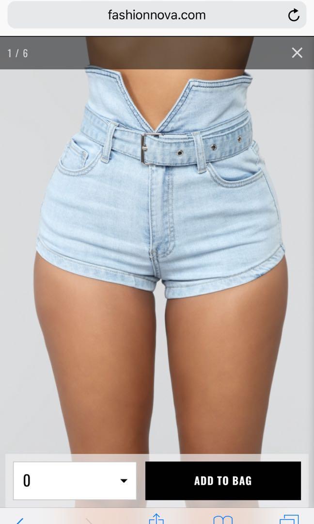 high waisted denim shorts fashion nova