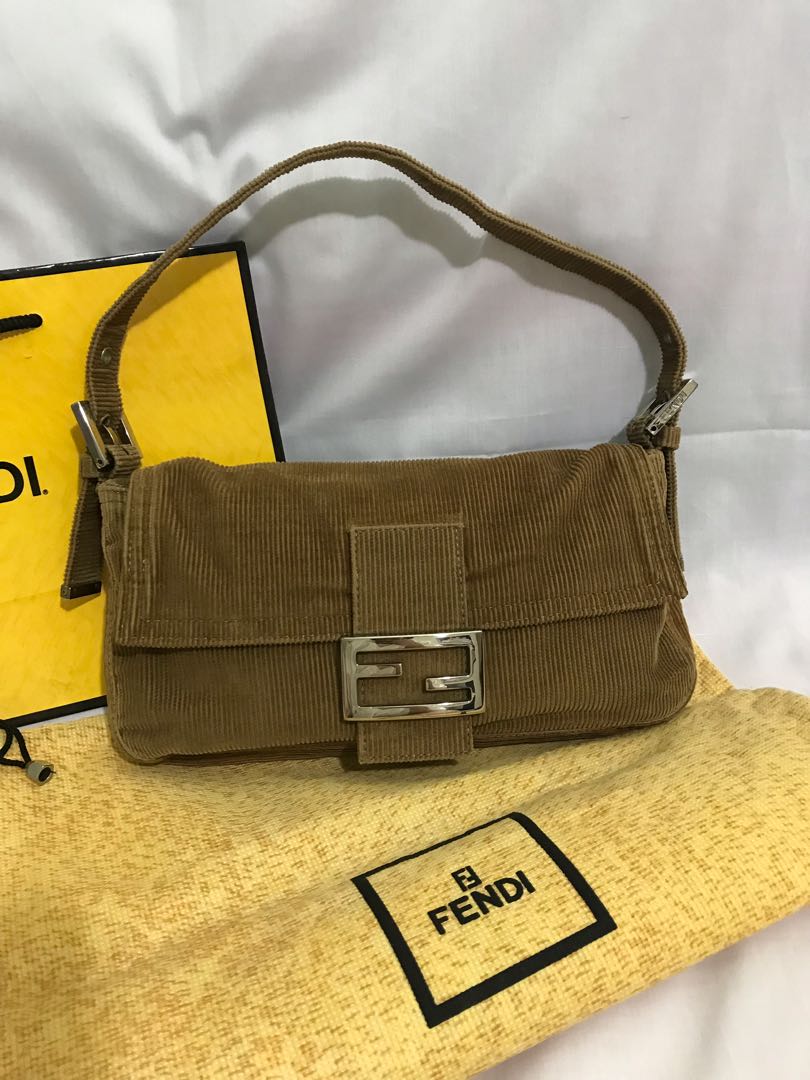 Fendi outlet corduroy bag