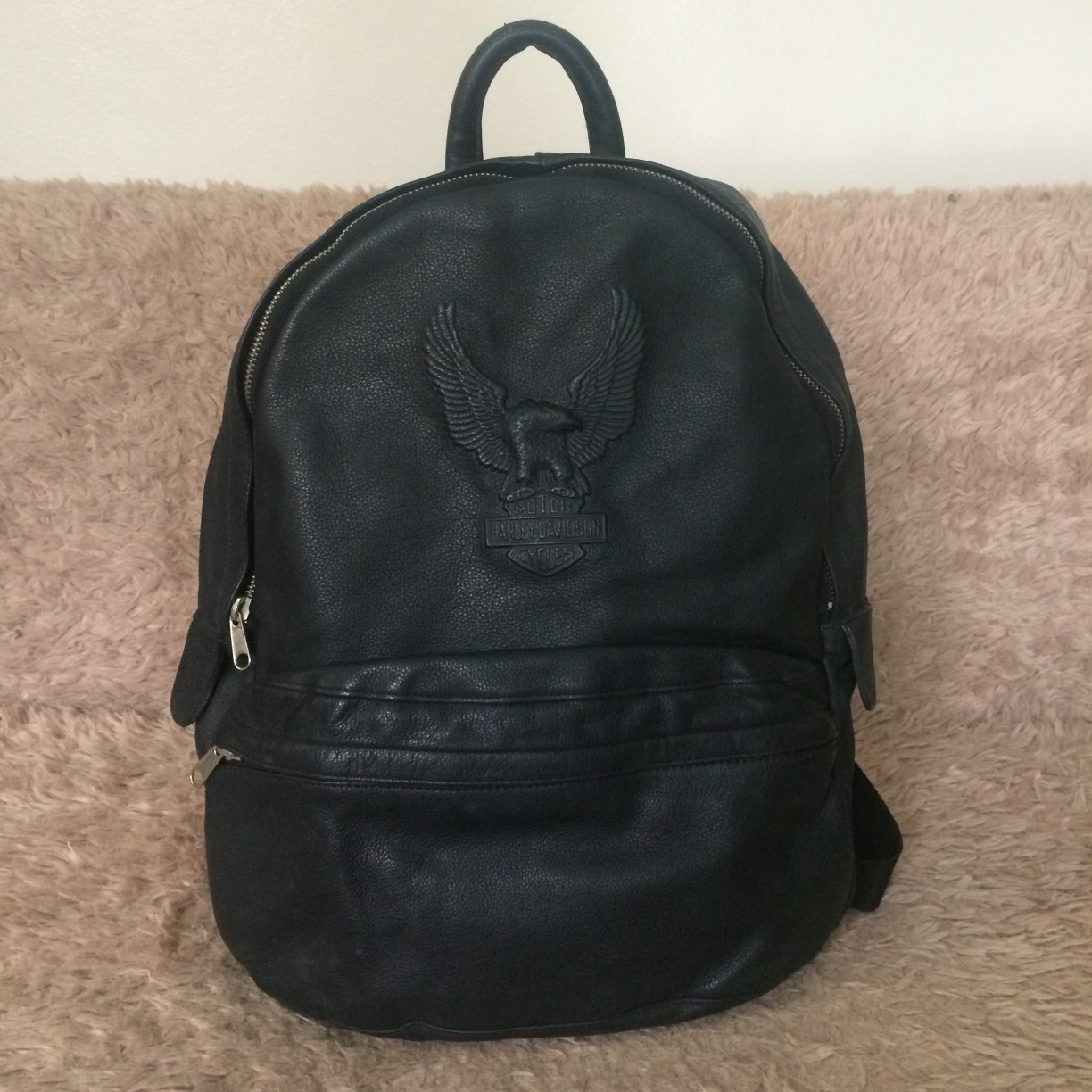 HARLEY DAVIDSON Leather Backpack, Men's Fashion, Bags, Backpacks on