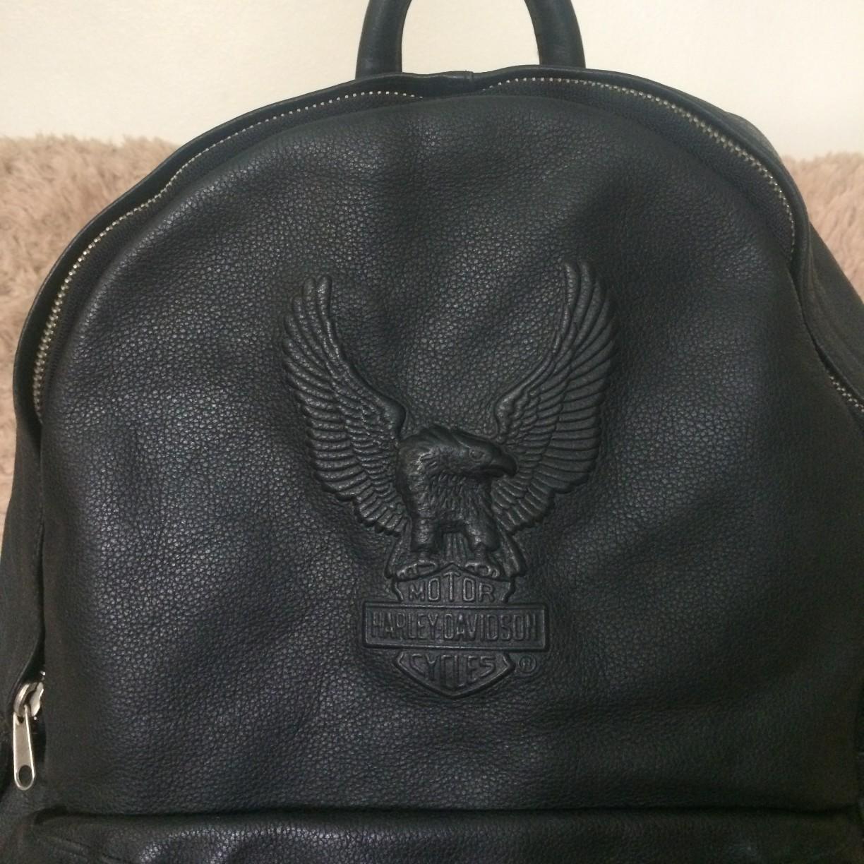 HARLEY DAVIDSON Leather Backpack, Men's Fashion, Bags, Backpacks on