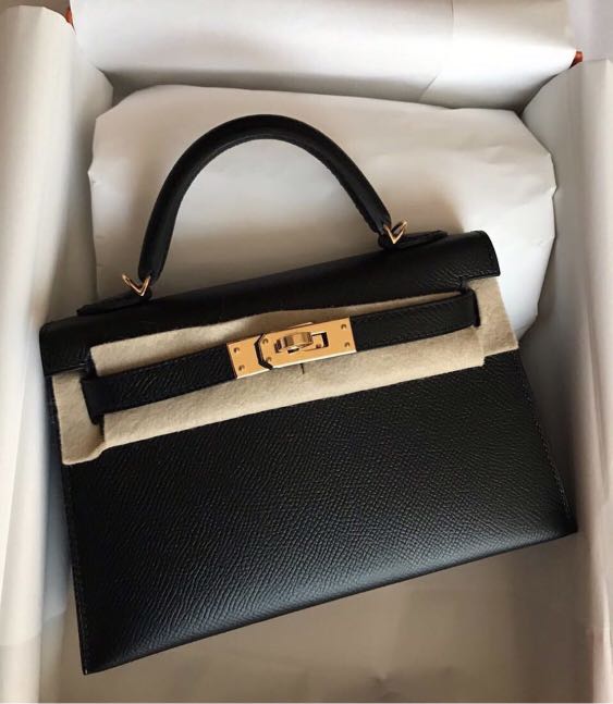 BNIB Hermès Kelly mini K20 Epsom Black Gold hardware stamp B with receipt  2023, Luxury, Bags & Wallets on Carousell