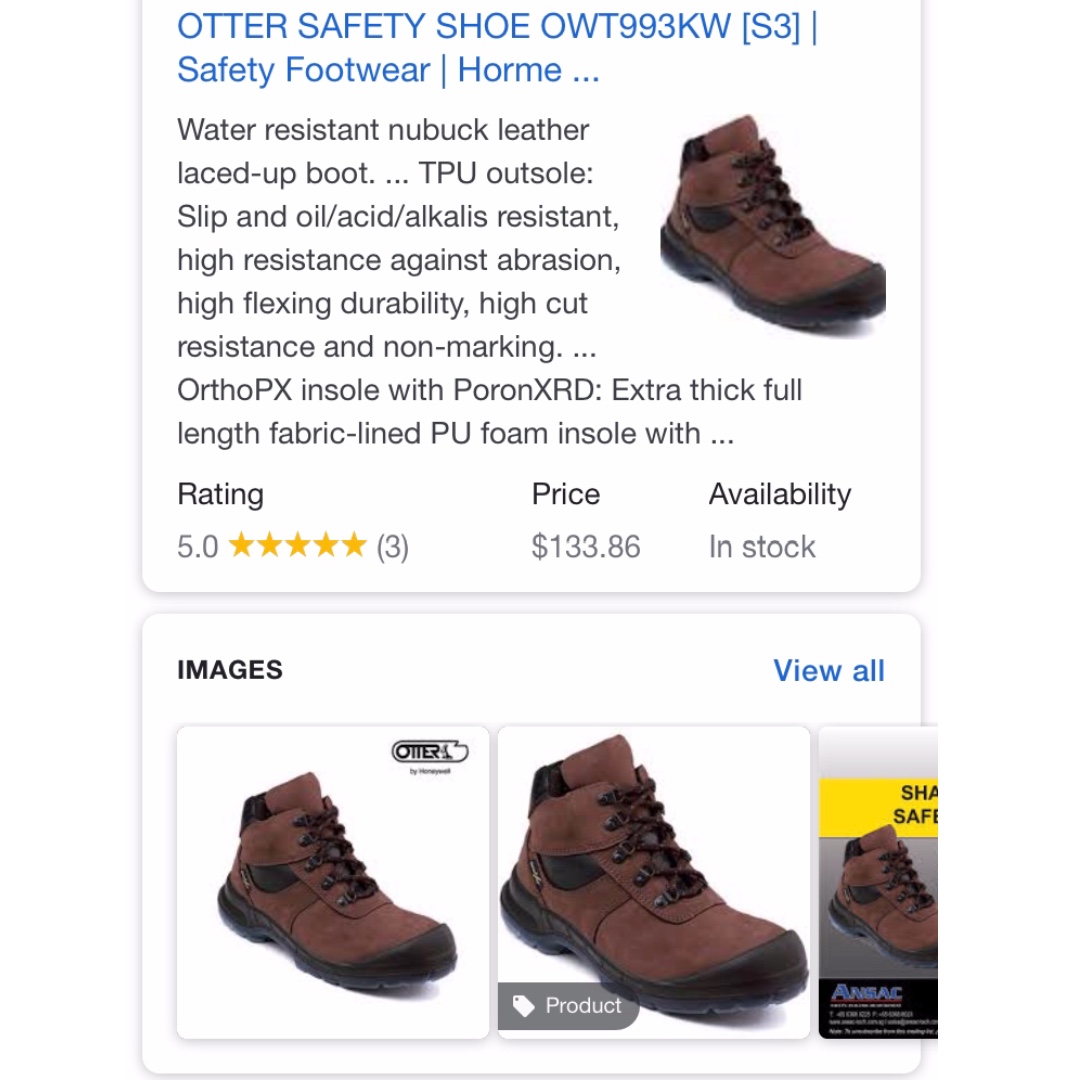 Honeywell Otter Safety Shoes, Men's Fashion, Footwear, Boots on Carousell
