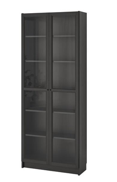 Ikea Billy Oxberg Bookcase Black Brown Home Furniture