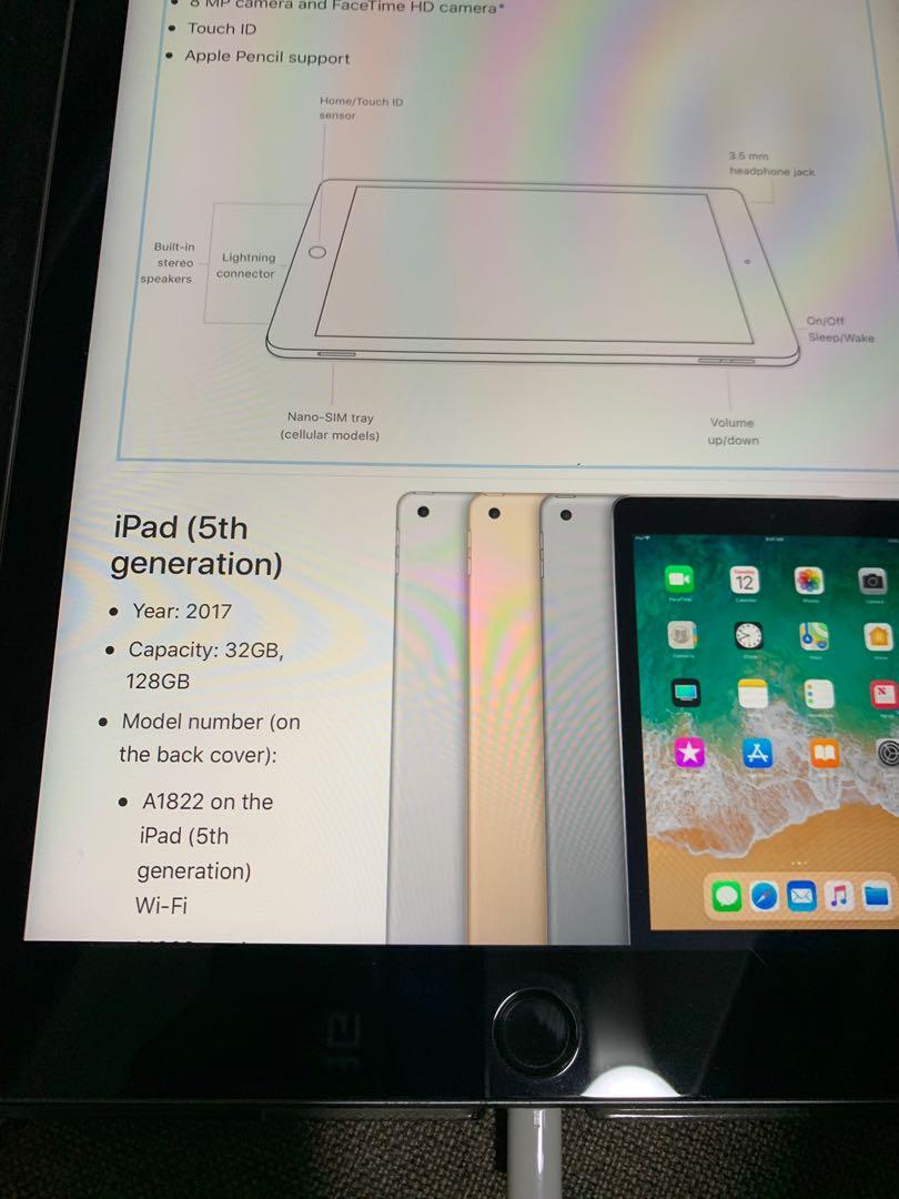 Ipad 5th Gen 32gb Non Cellular Mobile Phones Tablets