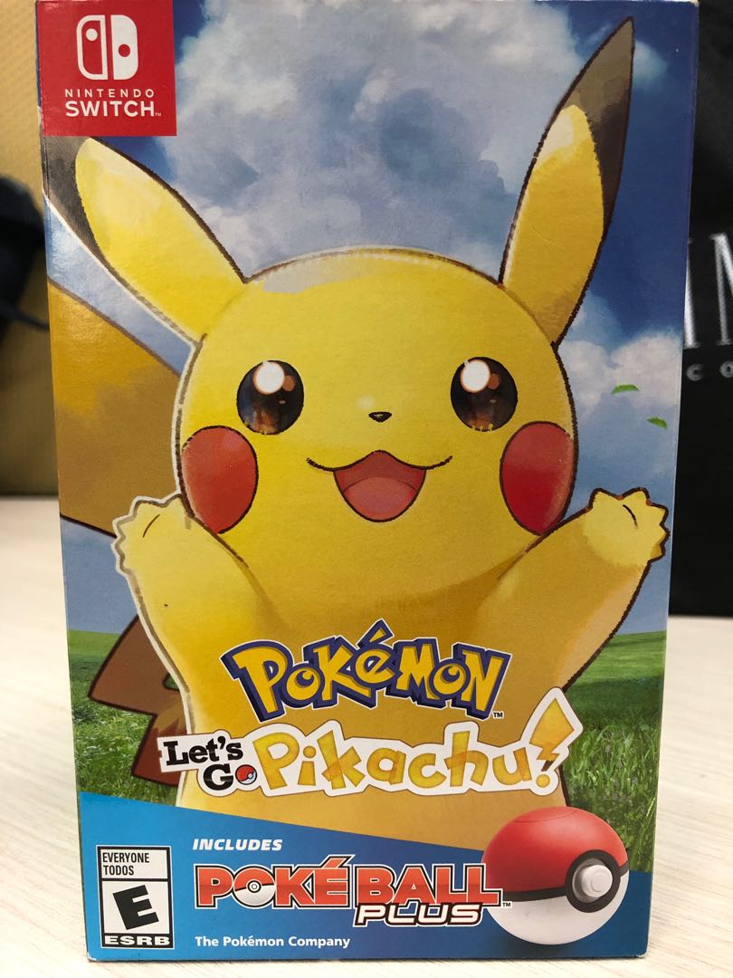 let's go pikachu with pokeball plus