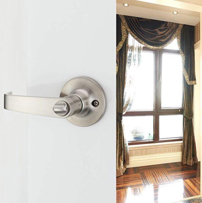 (M336) HAIFUAN Lever Door Handle Lock, For Use of Entry, Passage, and Bathroom (with key