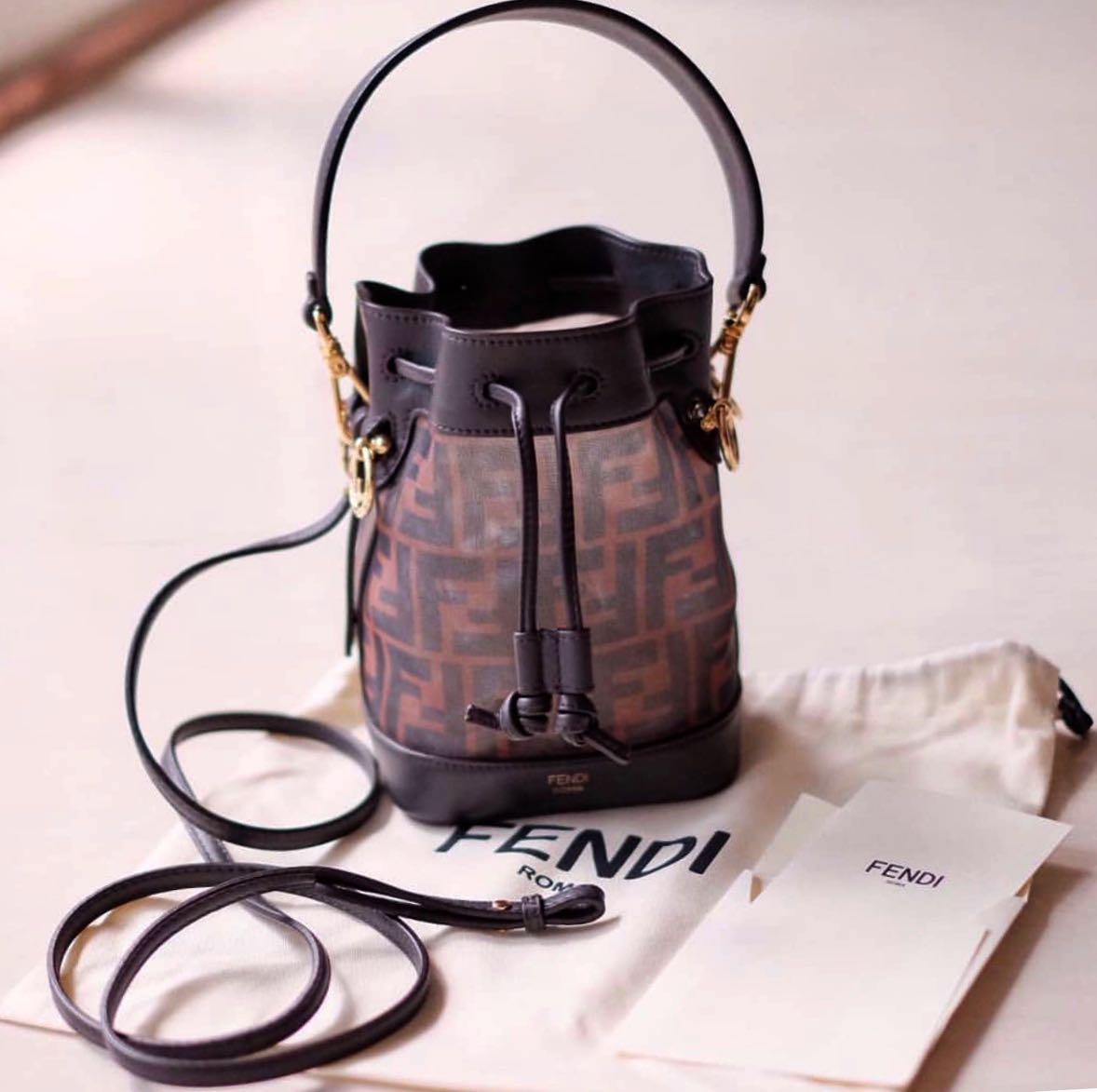 Fendi mesh outlet bucket bag