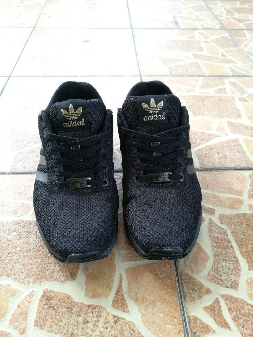 Adidas zx flux shop triple black gold