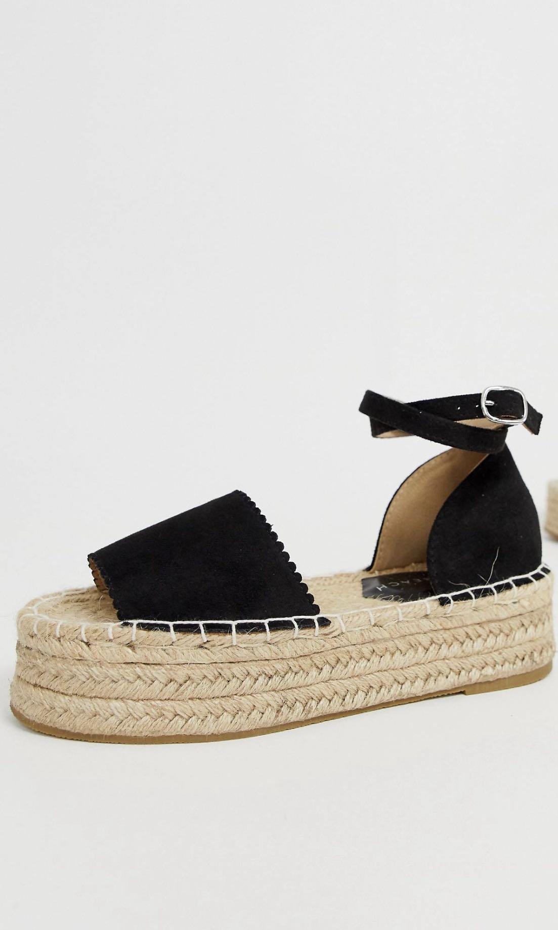 platform black espadrilles