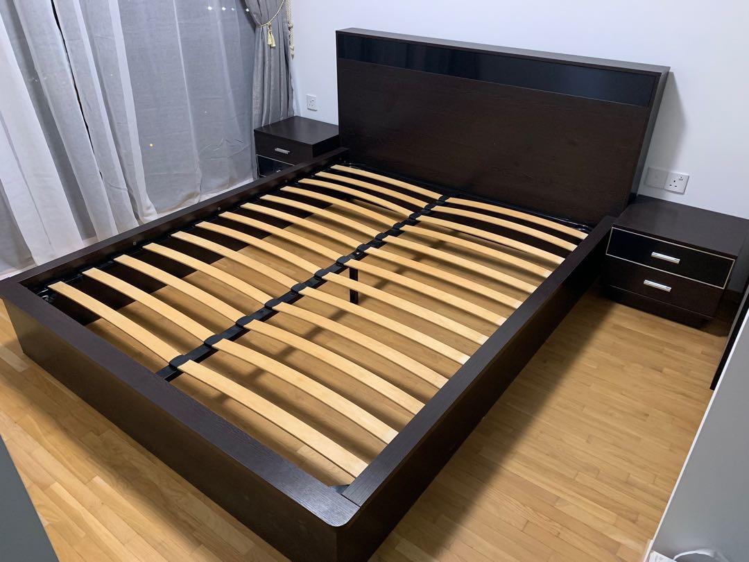 Queen Size Bed Frame 2 Drawers Furniture Home Living Furniture Bed Frames Mattresses On Carousell