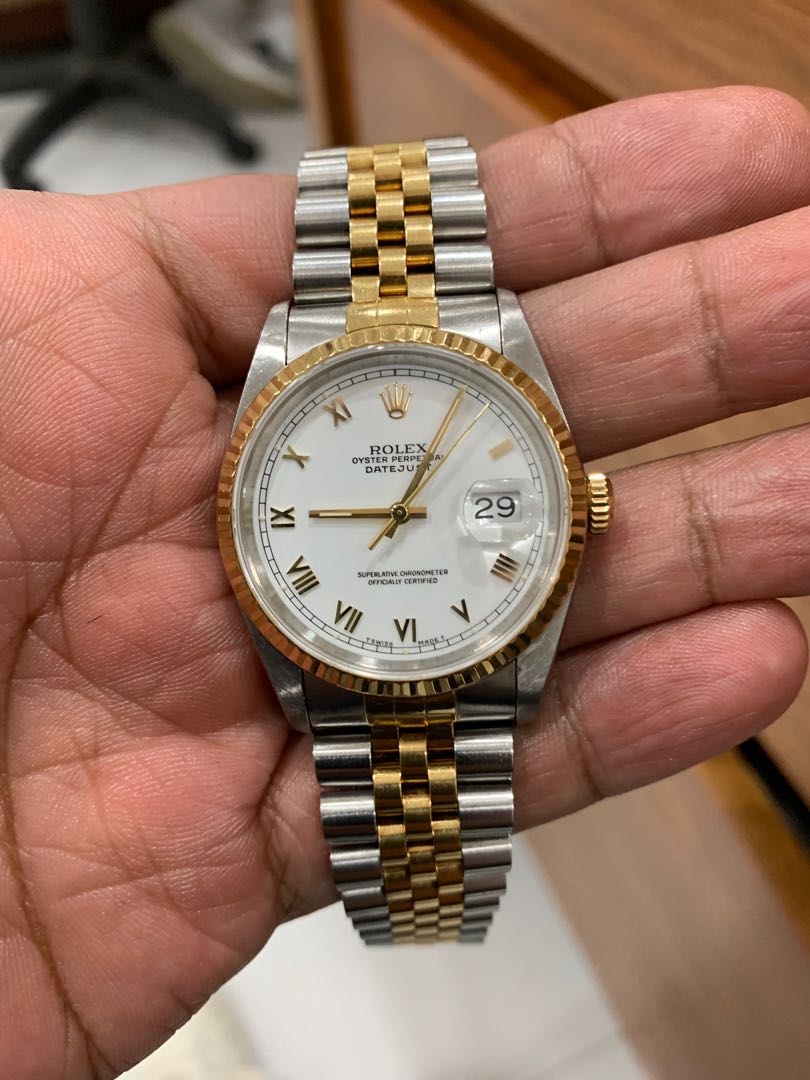 rolex datejust two tone 36mm