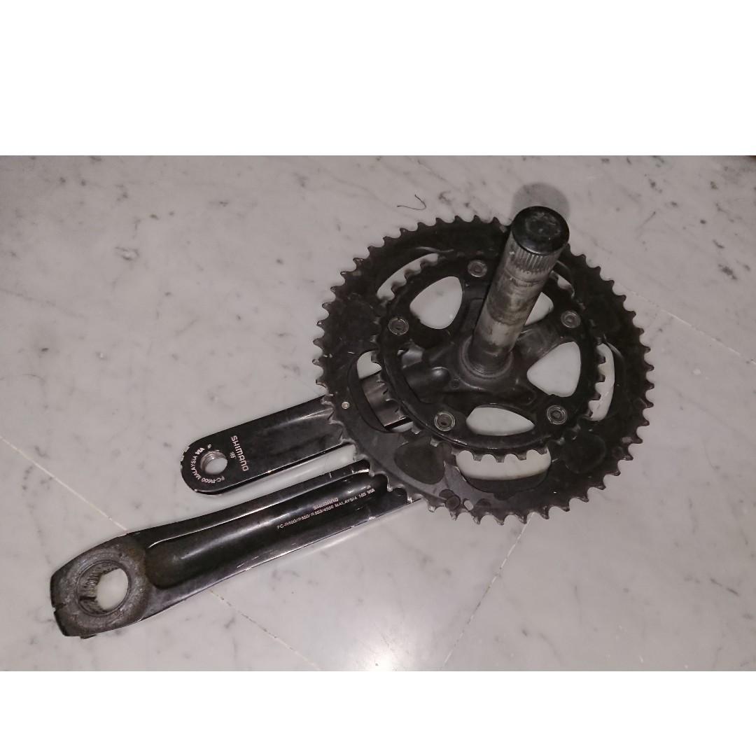 baden Ondergedompeld Inademen Shimano FC-R600 Crankset & SM-FC4500 Bottom Bracket, Sports Equipment,  Bicycles & Parts, Parts & Accessories on Carousell