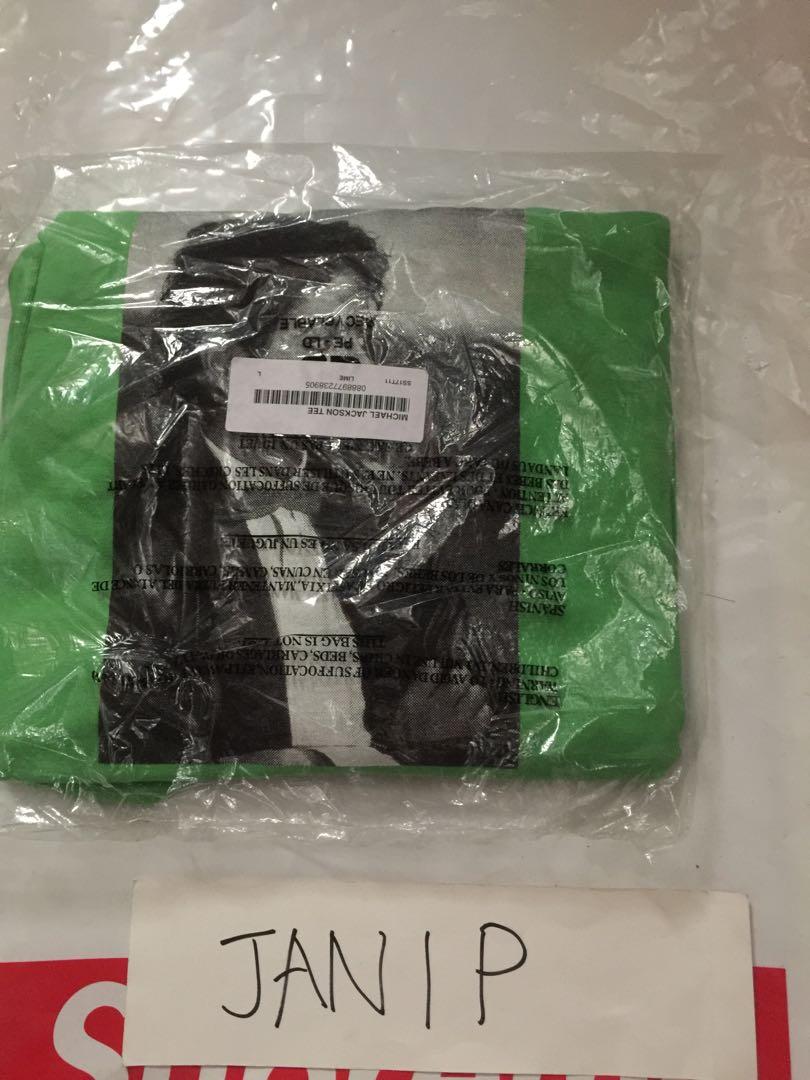 Supreme MJ Michael Jackson Tee L size Lime Color Carousell