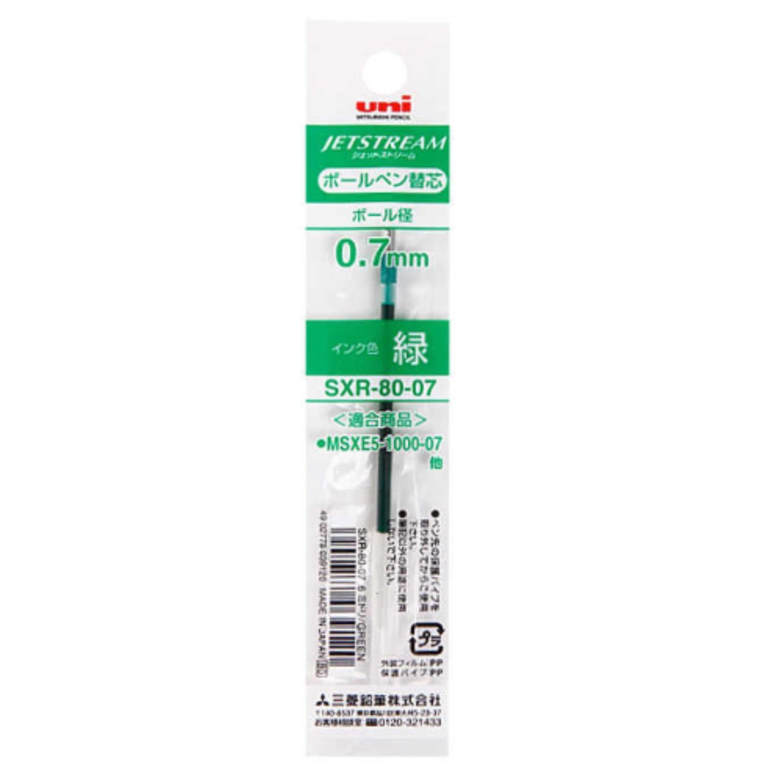 Uni SXR8007 Jetstream Ballpoint Multi Pen Refill 0.7 mm Green
