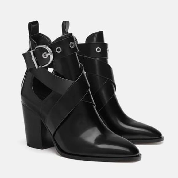 Zara Cut-Out Heeled Boots, Women's 