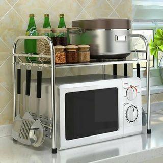 Stainless Steel Microwave Oven Rack Storage Shelf Kitchen Organiser