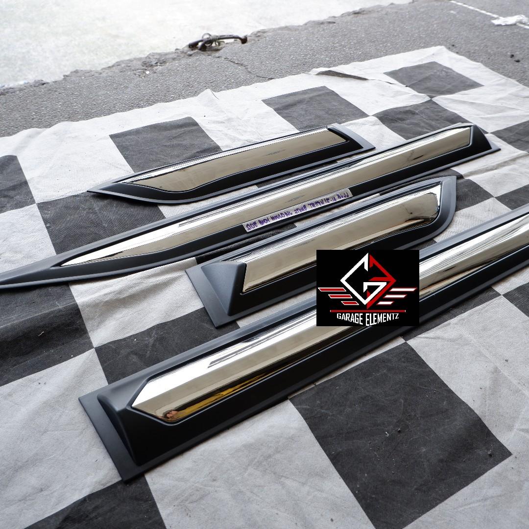 2015 to 2023 Mitsubishi Strada Triton Side body moulding with chrome