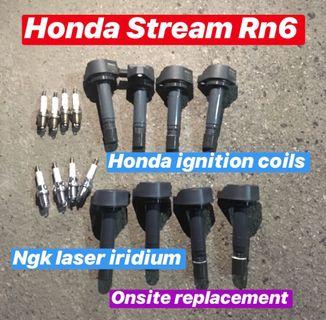 Honda Stream spark plug and ignition coil replacement