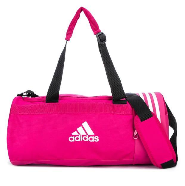 adidas pink duffle bag
