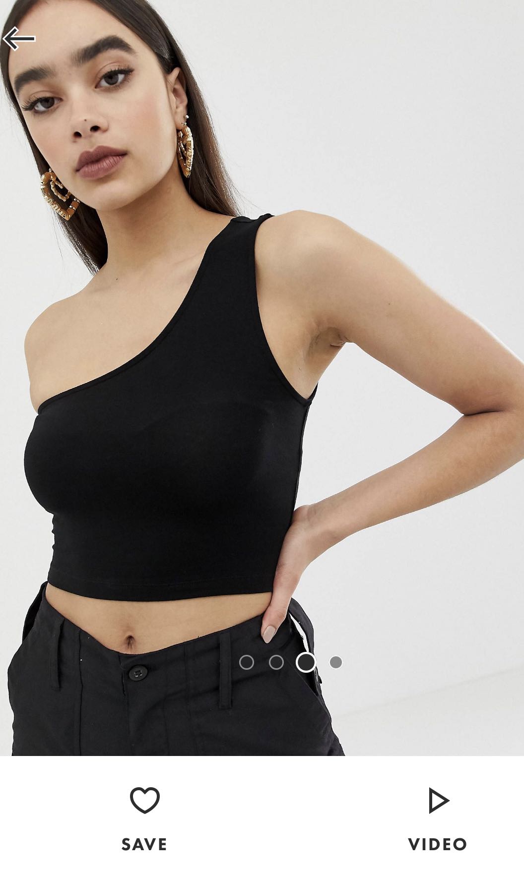 one shoulder sleeveless crop top