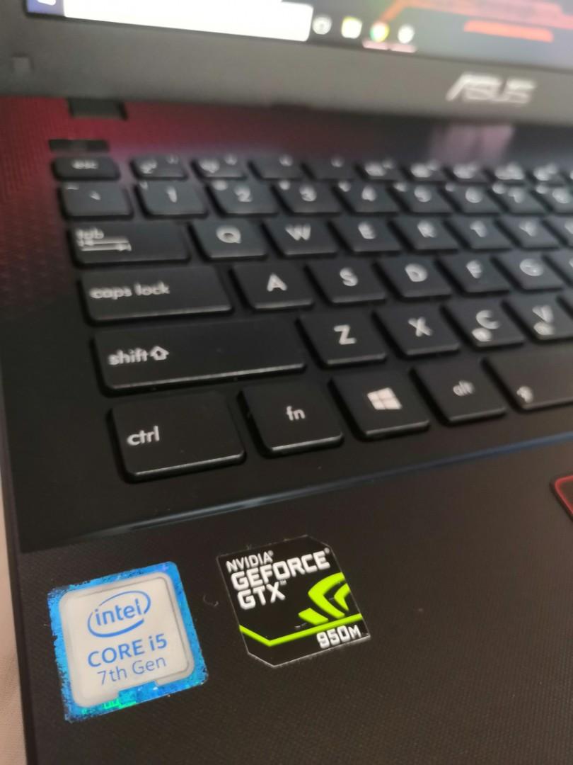 Asus Gaming Laptop Fx550v Core I5 7thgen Nvidia Gtx 950m 4gb Ram 1tb Hdd Sonicmaster Rush Rush Rush Electronics Computers Laptops On Carousell