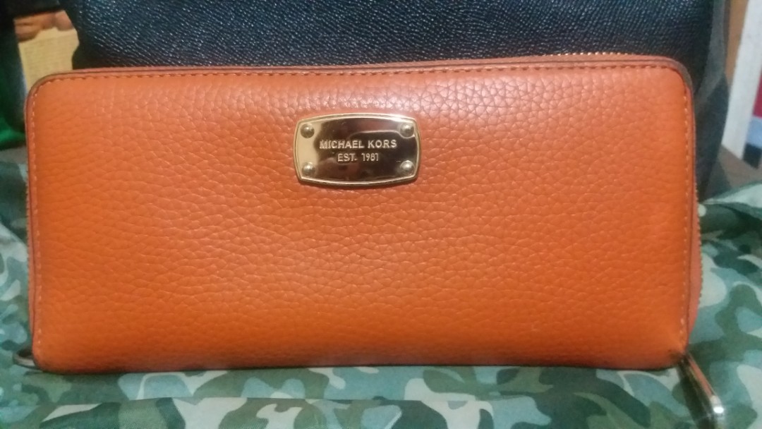 michael kors jet set wallet orange