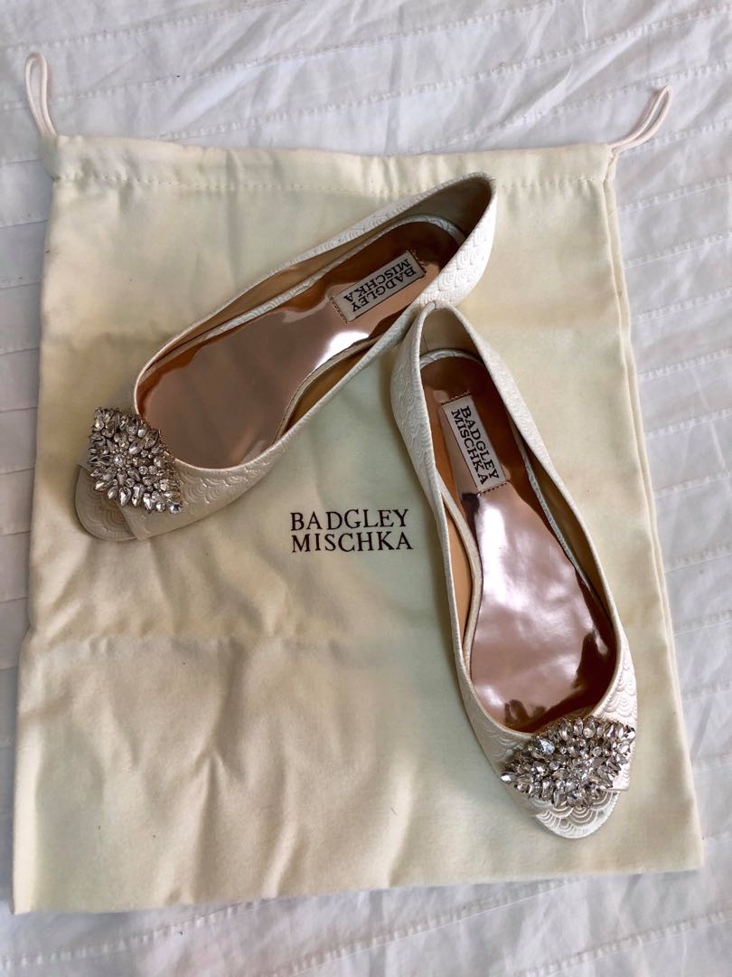 badgley mischka bridal flats