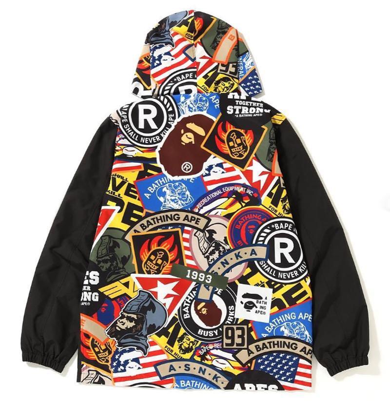 A BATHING APE  PATCHED HOODIE COACH
