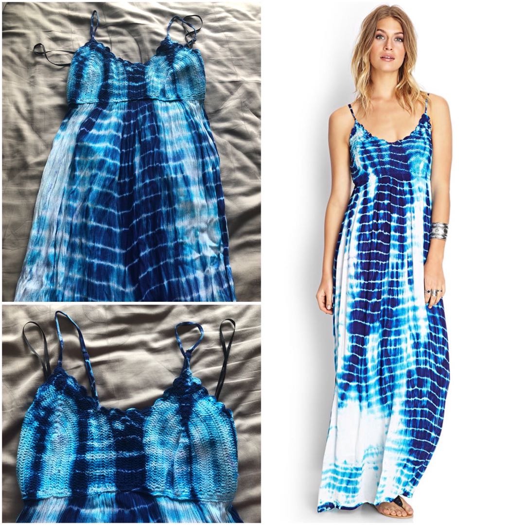 knee length dresses for ladies Tie-Dye Cami Maxi Dress