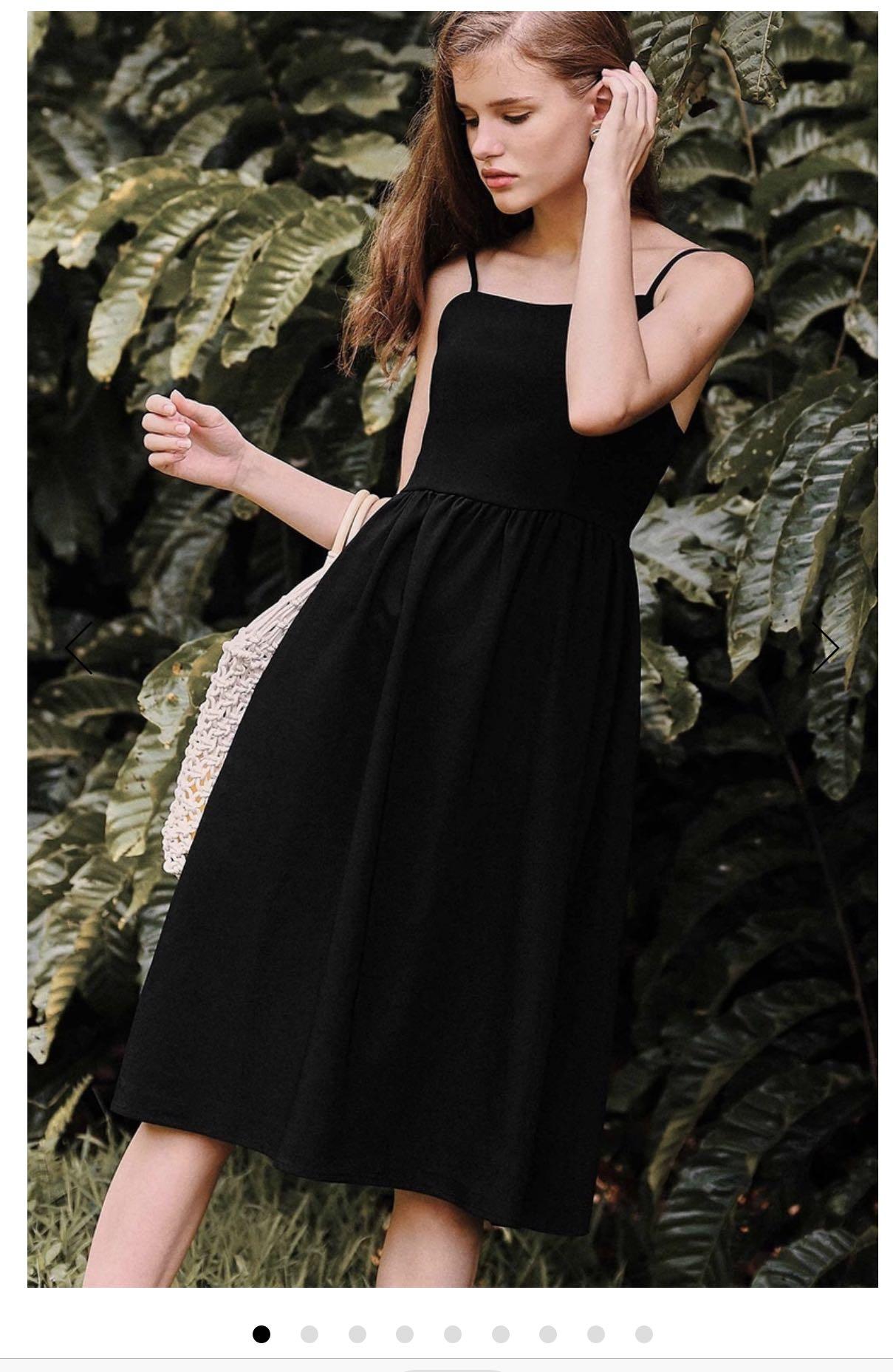 BNWT Fashmob zephyr dress in black simple black midi dress little black dress