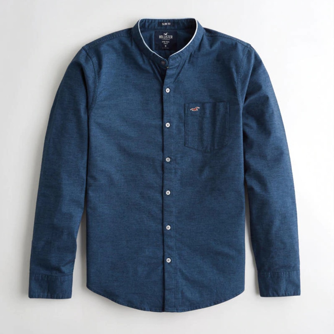 Hollister stretch oxford slim best sale fit shirt