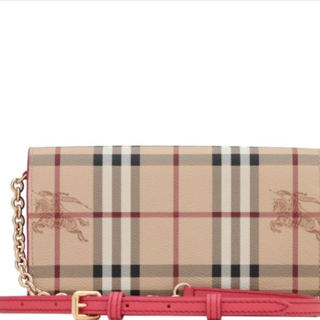 burberry haymarket wallet on chain