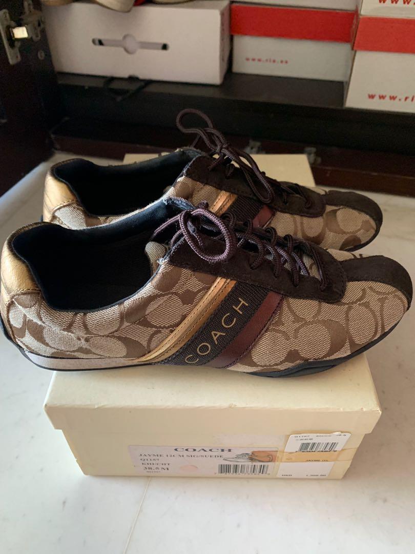 coach logo sneakers