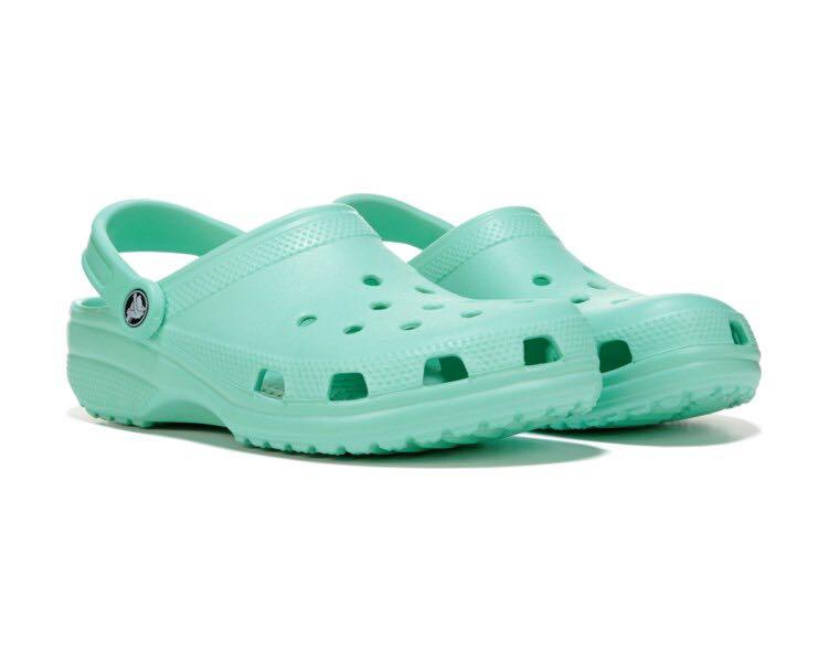 womens mint green crocs