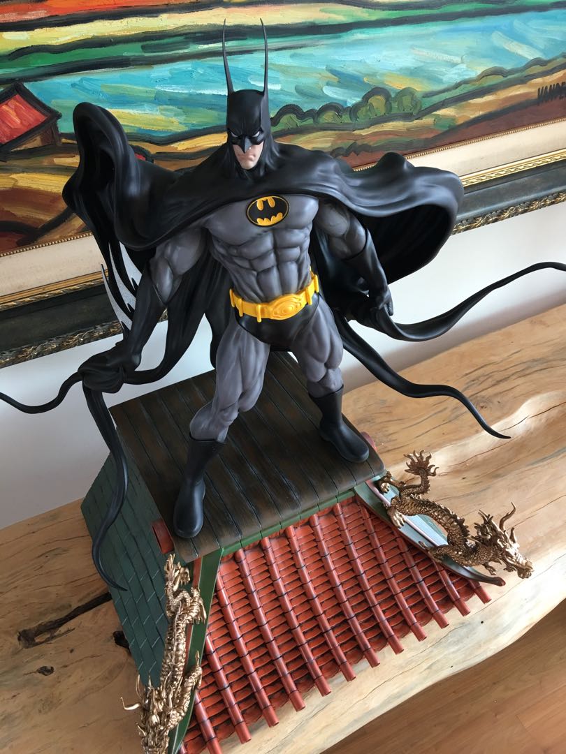 Custom Batman on Roof Statue, Hobbies & Toys, Toys & Games on Carousell
