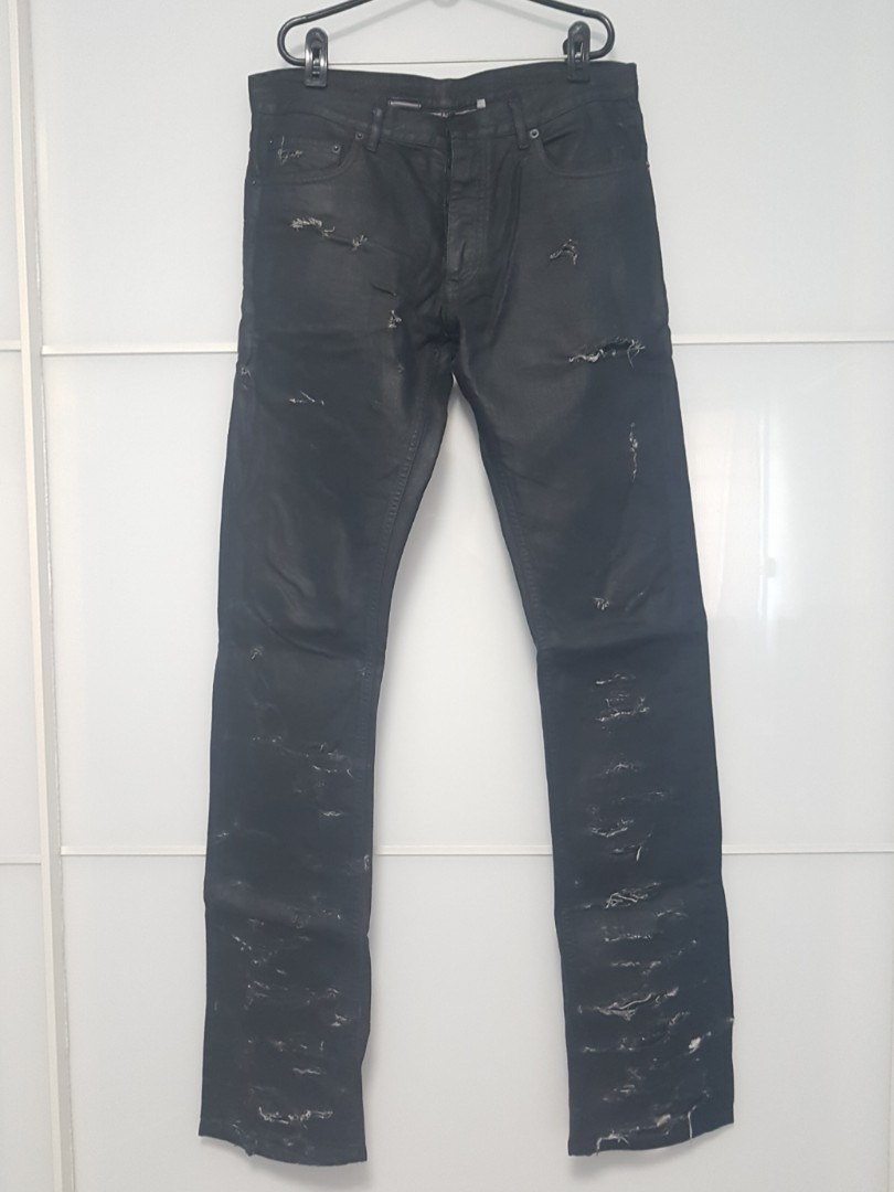 Dior Homme SS04 Destroyed Jeans, Men's Fashion, Bottoms, Jeans on Carousell