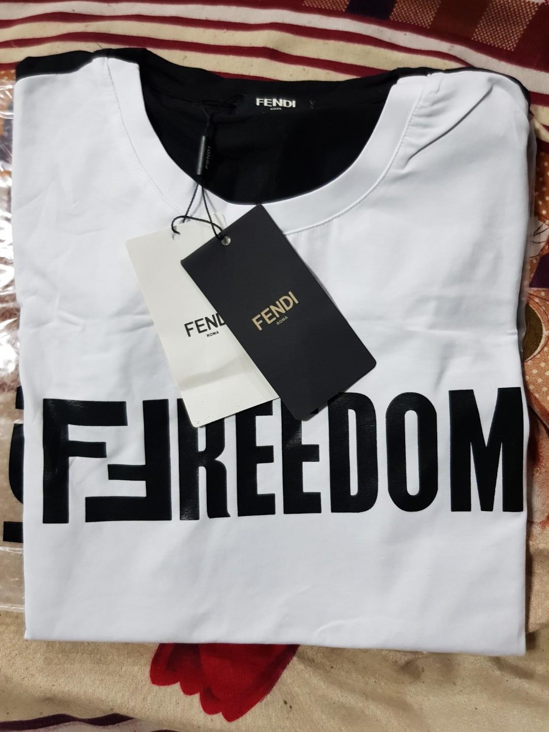 Fendi Freedom high quality tshirts Men s Fashion Tops Sets Tshirts Polo Shirts on Carousell