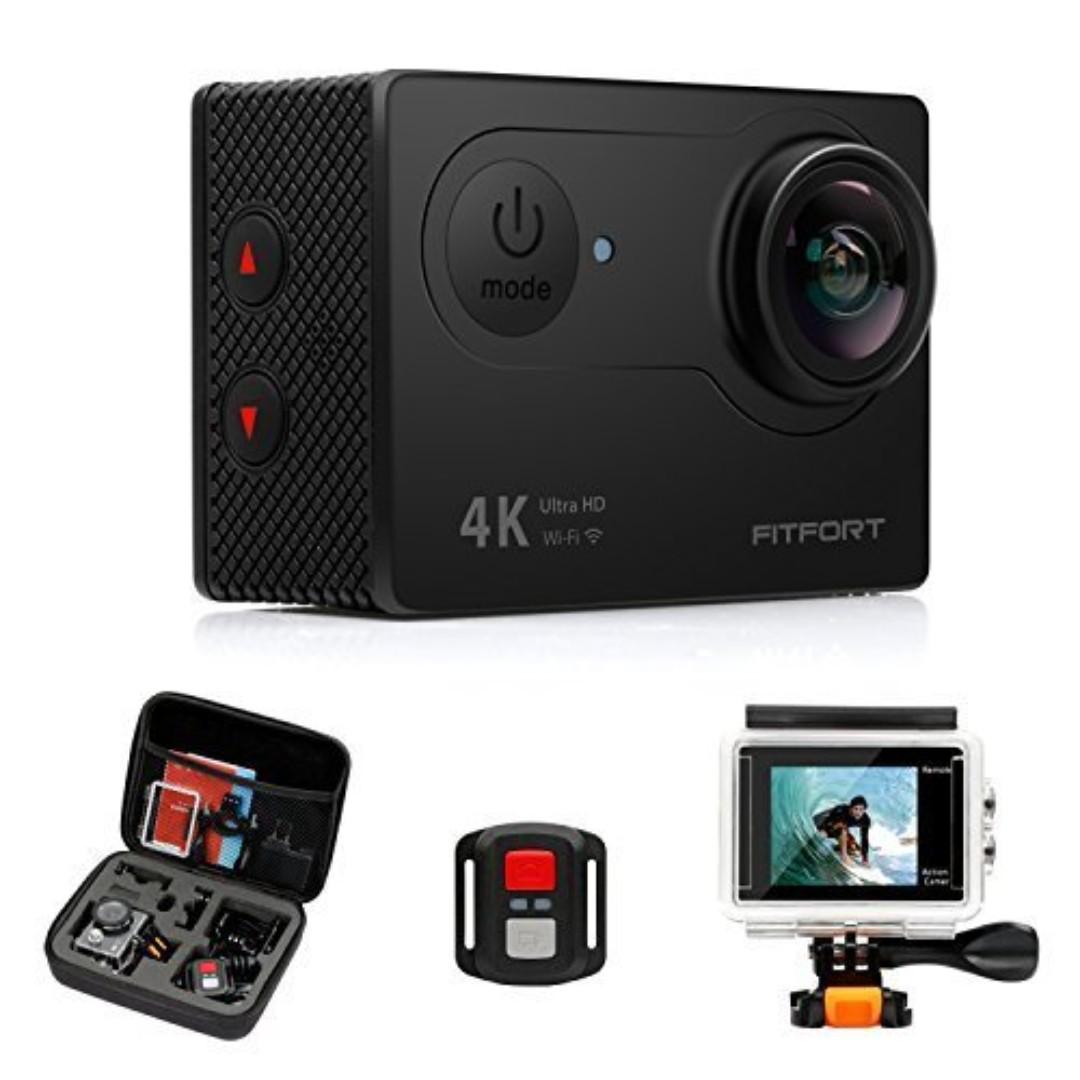 FITFORT Action Camera 4K WiFi Ultra HD Waterproof Sport Camera 2