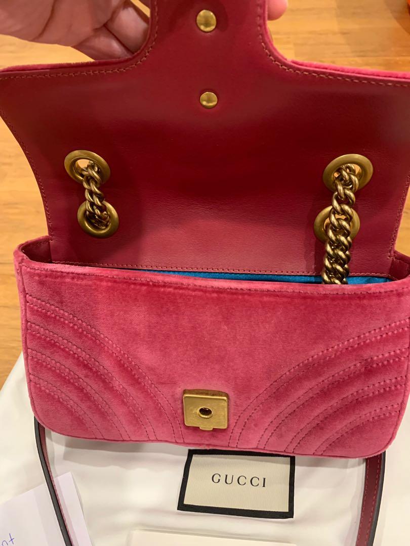 Gg marmont small clearance quilted velvet crossbody bag