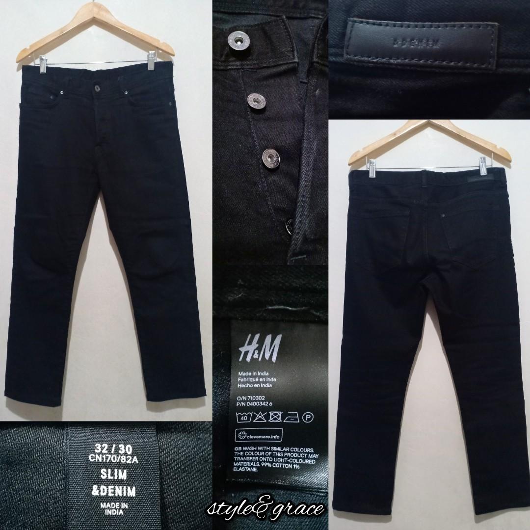 black slim fit jeans h&m