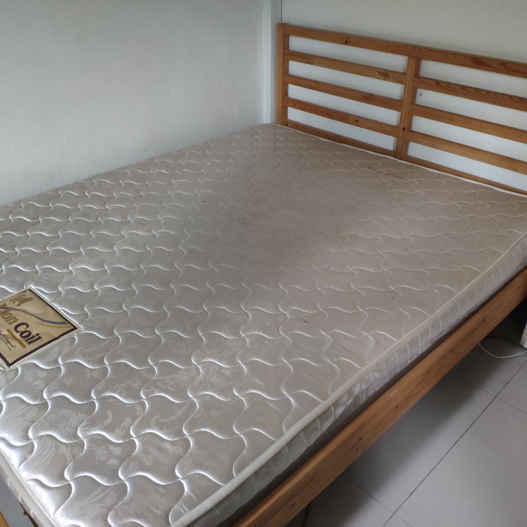 Ikea Tarva Luroy 150x200 Cm Queen Size Bed Frame Furniture Beds Mattresses On Carousell
